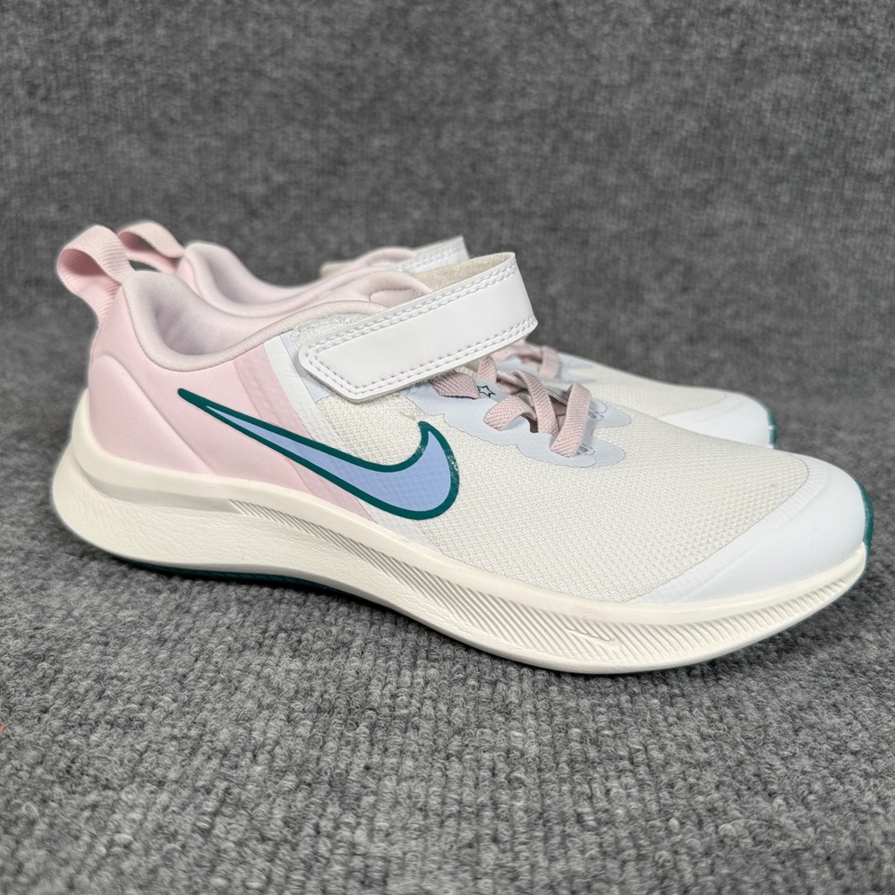 New Nike Kids Size 12C Star Runner Shoes Sneakers Pink White Lace Up  DA2777-102